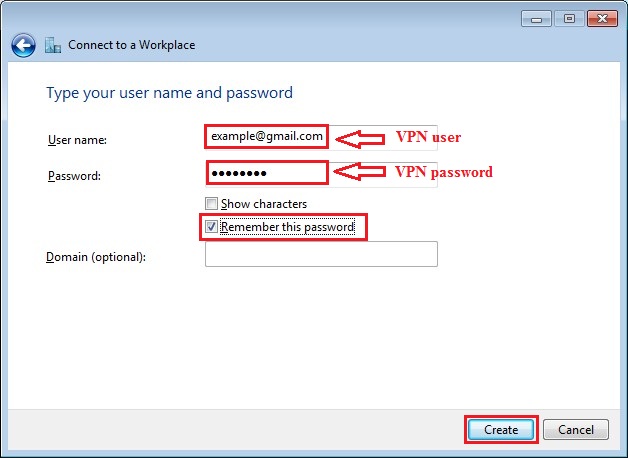 Configure VPN PPTP in Windows 7. Step 8.